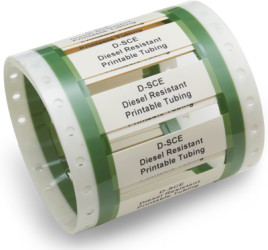 Shrink sleeve marker, 3:1, inside Ø 2.4 mm/0.8 mm, (L) 25 mm, inscribable, white, F53327-000