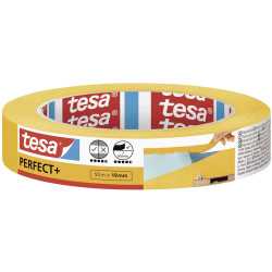 tesa 56536-00000-00 Perfect&#x2B; Masking Tape 50m x 19mm yellow precise edges