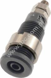 228-4-I-SW Gniazdko bezp. 2mm, przyłącze nakręt. M3, 10A, czarne, ELECTRO-PJP, 2284ISW