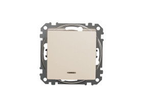 SEDNA DESIGN & ELEMENTS Wyłącznik pojedynczy 2-biegunowy z sygnalizacją załączenia beżowy SDD112162N SCHNEIDER ELECTRIC