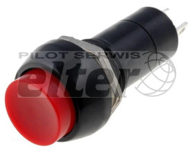 Przeł. przycisk. okrągły śr. plastik ON-OFF czerw