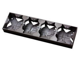 IMPRESJA Puszka instalacyjna 4 poczwórna naścienna 32mm antracyt PNP-4Y/50 OSPEL