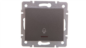 Logi Łącznik Zwierny Dzwonek Z Led Śrubowy 10Ax 250V Grafit 021080141 25253