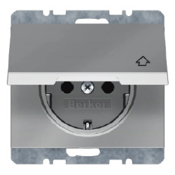 K.5 Gniazdo SCHUKO z pokrywą z podwyższoną ochroną styków stal szlachetna 47517104