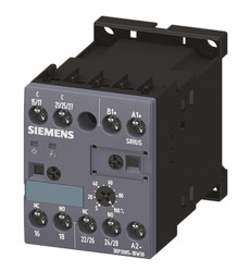 Timer Relay Szyna DIN 24 → 240V DPDT 2-stykowy Siemens 0.05 s → 100h Wielofunkcyjne funkcyjny