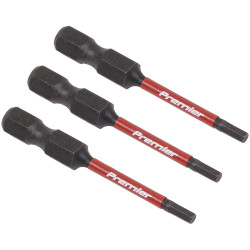 Sealey AK8235 Hex 2.5mm Impact Power Tool Bits 50mm - 3pc