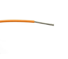 Przewód jednożyłowy linkowy, 1 mm², 32/0,2 mm, 24 AWG, PVC, 1,5 kV AC, Pomarańczowy, dł. 100m, RS PRO