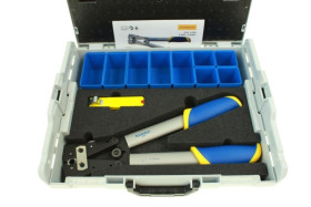 Praska KLAUKE 6-50mm2 K05 + ściągacz izolacji WEICON 4-16mm / Zestaw walizkowy LBOXX17