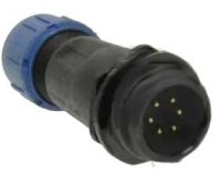 SPP1311-6WZ Wtyk 6 pin na kabel (4-6.5mm) okrągły, zakręcany, wodoodporny - gwint zewnętrzny
