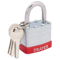 Draper Redline 68767 40mm Laminated Steel Padlock
