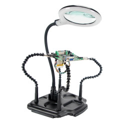 Uchwyt trzecia ręka z lupą ZD 11M-2 LED