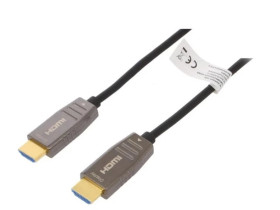Kabel HDCP 2.2,HDMI 2.1 optyczny HDMI wtyk z obu stron 10m AK-330126-100-S
