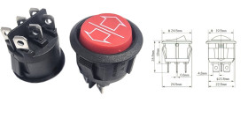 PRZEŁĄCZNIK KOŁ.OKRĄGŁY 3POZ.6PIN DWUTOROWY MKO CHWILOWY