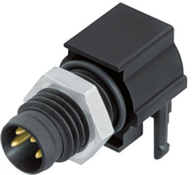 Złącze wielostykowe przemysłowe 3-pinowe M8, panelowe Gniazdo binder