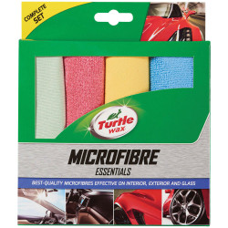 Turtle Wax X9314TD04 Essential Microfibre Cloths (Pack of 4)