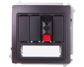 Simon Basic Gniazdo głośnikowe pojedyncze z polem opisowym grafit matowy BMGL31.01/28