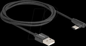 80030 USB 2.0 Kabel, A Stecker/C Stecker, gewinkelt, 1,0 m