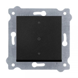 Łącznik pojedynczy roletowy trójpozycyjny Czarny metalik 218/14E