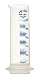 Cylinder miarowy 500ml PP średnica 54mm podziałki Tak 218 x 66mm RS PRO