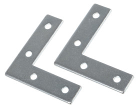 Wspornik Stal ocynkowana L-kształtne 4 Hole, 50 x 50 x 13mm