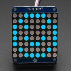 Adafruit Small 1.2" 8x8 LED Matrix with I2C Backpack - Blue