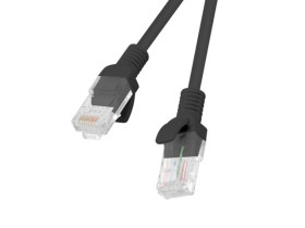 Kabel krosowy patchcord U/UTP kat.5e 0,25m czarny PCU5-10CC-0025-BK