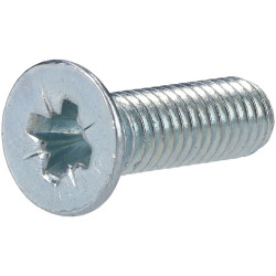 R-TECH 337068 Pozi Countersunk Machine Screws BZP M3 10mm - Pack Of 100