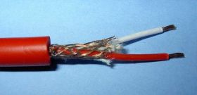 PRZEWÓD MIKRO.2-ŻYŁY RED+BAWEŁNA 6mm