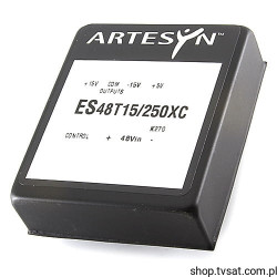 ES48T15-250XC DC-DC 72V to 5V 1.5A +/-15V 0.25A THT ARTESYN