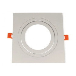 OPRAWA AR111 KWADRAT RUCHOMA BIAŁA LEDIN