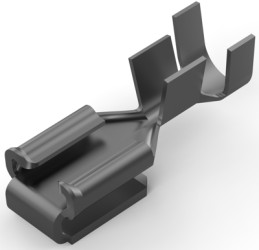 Uninsulated flat plug sleeve, 6.35 x 0.81 mm, 2.5 to 6 mm², AWG 14 to 10, brass, tin-plated, 1217043-1