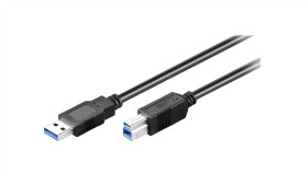 Usb3.0-Ab/1 Kabel Usb 3.0 Usb A Wtyk, Usb B Wtyk 1M Czarny