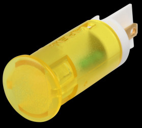 QS121XXY12 Indicator LED, 12 V DC, 12 mm, FASTON, yellow