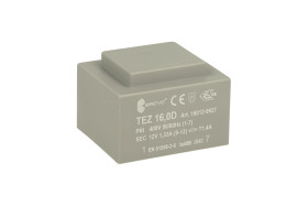 Transformator; do druku; TEZ16/D 400/12V; 16VA; 400V; 12V; 1,33A; przewlekany; Breve