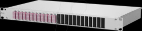 150257BB12-E OpDAT 19 inch, 1RU fiber patch panel, 12x SC-D violet, OM4