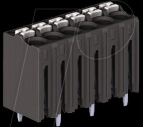 2081-1132 PCB board terminal, 12-pin, 1.5 mm², grey