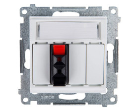 Simon 54 Gniazdo głośnikowe pojedyncze białe DGL31.01/11