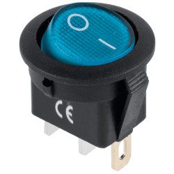 Przełącznik kołyskowy pojedynczy niebieski (SPST) z podświetleniem DC