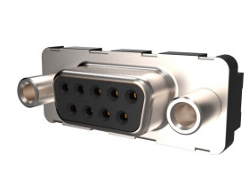 Złącze D-Sub 25-pinowe Żeński Proste Montaż wtykowy raster 2.76mm Złoto na niklu