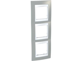UNICA PLUS Ramka 3 potrójna pionowa szary alabaster MGU6.006V.865 SCHNEIDER ELECTRIC