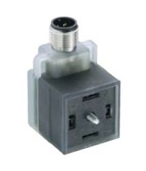 VAD 1F-4-3-M12-5 gniazdo zaworowe A / wtyk M12x1 adaptor M12x1 na DIN 43650A / EN 175301-803A 2+2PE, LUMBERG 30567, VAD1F43M125