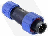 SPP1310-7WW Wtyk 7 pin na kabel (4-6.5mm) okrągły, zakręcany, wodoodporny - gwint wewnętrzny
