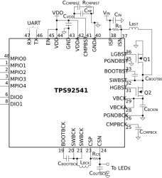 Automotive, 65V synchronous boost controller and 2A single channel synchronous CC/CV buck converter