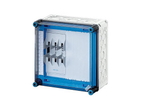 Skrzynka Mi z pod. bezp. mocy, IP 65, wlk. 2, szyny zb. 400 A, 1xNH 00, 125 A, 3-bieg. +PE+N Mi 6213 2000728