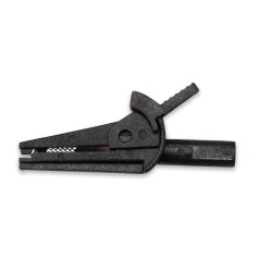 Zacisk krokodylkowy 6A izolowany Czarny Mueller Electric