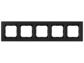 SONATA PRESTIGE Ramka 5 pięciokrotna szklana 4 mm czarne szklo szronione + ramka czarna R-5RGC/79/33 OSPEL