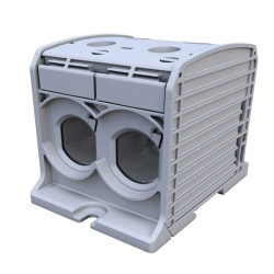 Złączka szynowa gwintowa Al/Cu STB 300-2 (87920) SIMBLOCK szary 81302002