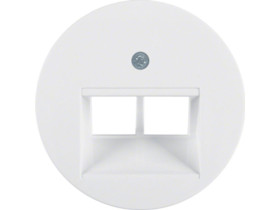 BERKER R.1/R.3/R.classic Płytka czołowa do gniazda przyłączeniowego UAE podwójne biały połysk 14092089 HAGER