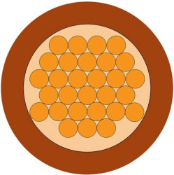 Przewód zasilający 1 Core Polichlorek winylu PVC Sheath Brązowy 4.8mm od , 750 V