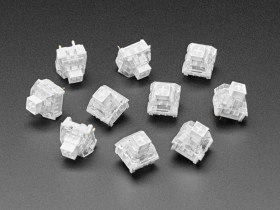 Adafruit Kailh Mechanical Key Switches - Clicky White - 10 pack